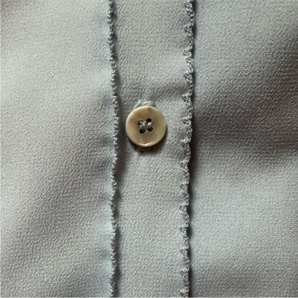 Vintage Lee Mar Pageant Secretary Blouse – Powder Blue Scallop Trim – Size 12 - Picture 7 of 7